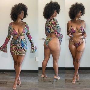 Four piece bikini set fits like a medium